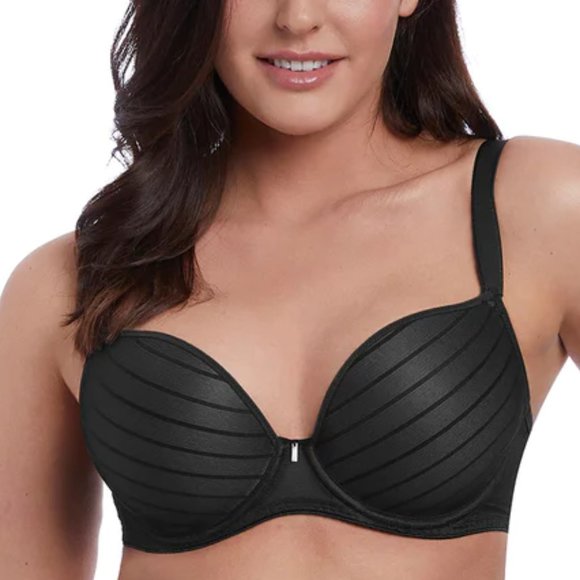 Freya Cameo Underwire Deco Plunge Bra Black 34C - Picture 3 of 11